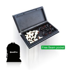 Magnetic Travel Chess Set with Folding Chess Board & 2 Extra Queens & Conveni…