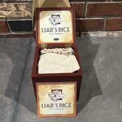 Front Porch Classics Liar’s Dice A Classic Bluffing Game set in storage case – B