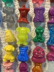 Vintage Gogo’s Crazy Bones Huge Mixed Lot Figures Gogo Toys Go Go Rare Glitter