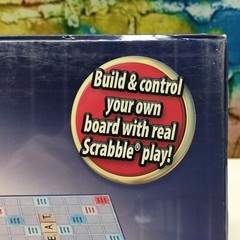 Scrabble Me Edition Crossword Game Words Wood Tiles 2-4 Players Ages 8-Adult NEW