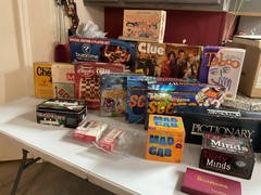 Mixed Brands Board Game Lot: Clue Taboo Pictionary Scene It Jenga