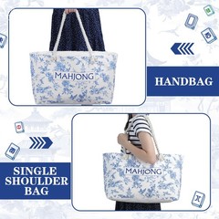Empty Mahjong Tote Bag Mahjong Canvas Bag 24.0 x 13.0 x 4.7 Inch Chinoiserie …