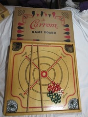 Vintage 1970 Carrom Game Board Model No. 108 Original Box Incomplete AS IS