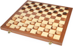 15inch Checkers Folding Wooden Game Set, 100 Square Checkerboard International C