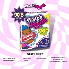 Buffalo ~ WATCH YA MOUTH 90’s Edition Party Card Game ~ Age 8+ ~ 3 to 10 Players