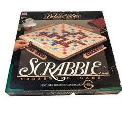 1989 Scrabble Deluxe Edition Rotating Turntable 4034 Board Game complete