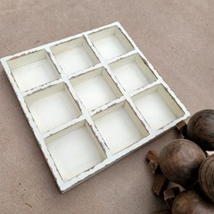 Vtg Pier 1 Imports Wooden Tic Tac Toe Table Game Heritage French Cottage