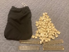 SCRABBLE FOLIO/ TRAVEL EDITION COMPLETE, EXC. COND, 100 TILES/ FREE POSTAGE!!!!!