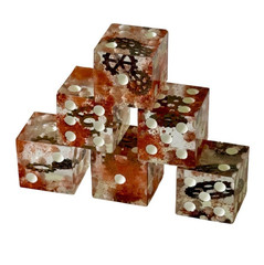 Resin Dice Set 6pcs – Steampunk Gears – Handmade Replacement Dice Games