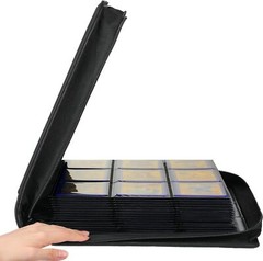 9 Pocket TopLoader Binder, Holds 360 3”x4” Toploader Hard 9-Pocket, Black