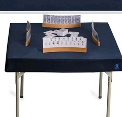 Blue Square Table Cover for Cards Mahjong Board Games Puzzles 34 Inch