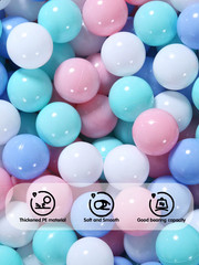100Pcs 5.5cm Eco Friendly Ball Pit Balls Macaron Pink Blue Green White Soft