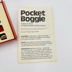 Vintage 1980 Parker Brothers Pocket Boggle Travel Slide Box Game Complete