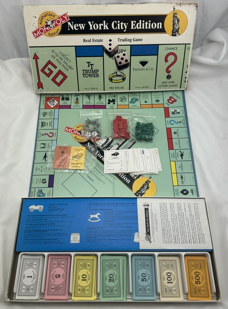 1996 New York City Collectors Monopoly Game in Very Good Condition FREE SHIPPING