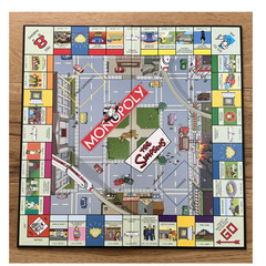 The SIMPSONS MONOPOLY Board Game 2001 INCOMPLETE Missing 3 items see Description