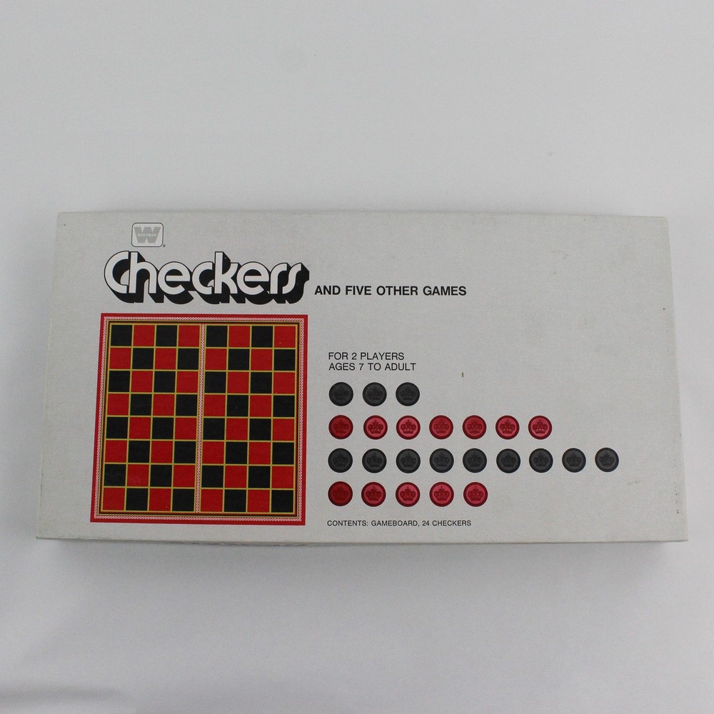 Vintage 1974 Checkers and Five Other Board Games By Whitman