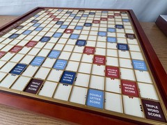 Scrabble Giant Deluxe Wooden Edition Turntable Board Game Open Box Item