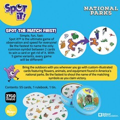 USAopoly Spot It! National Parks Card Game – Fast Matching Game – Ages 6+