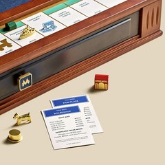 Monopoly Legacy Edition with Deluxe Luxury Wood Cabinet by WS Game Company New