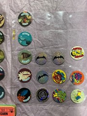 Vintage POG Lot Mixed Pogs Lot Various Animals, Batman, and zeebs