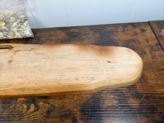 VINTAGE HAND MADE WOODEN PHILIPPINES MANCALA GAME BOARD FLORAL DESIGN W/ SHELLS