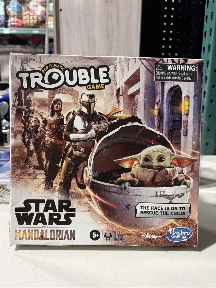 Trouble: Star Wars The Mandalorian Edition Board Game for Kids Ages 5 and Up New
