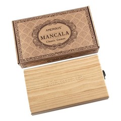 AMEROUS Wooden Mancala Board Game Set – Folding Standard Size, Multi Color