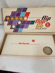 Vintage 1962 Mattel Flip Flop Go Board Game Strategy Complete Retro Rare