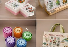 American Mahjong Set•160 Melamine Tiles •Racks •Storage Tote