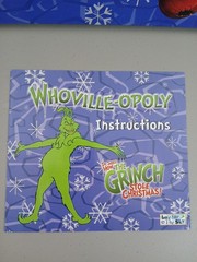 Vtg 2000 Whoville-opoly Board Game How the Grinch Stole Christmas Monopoly Y2K