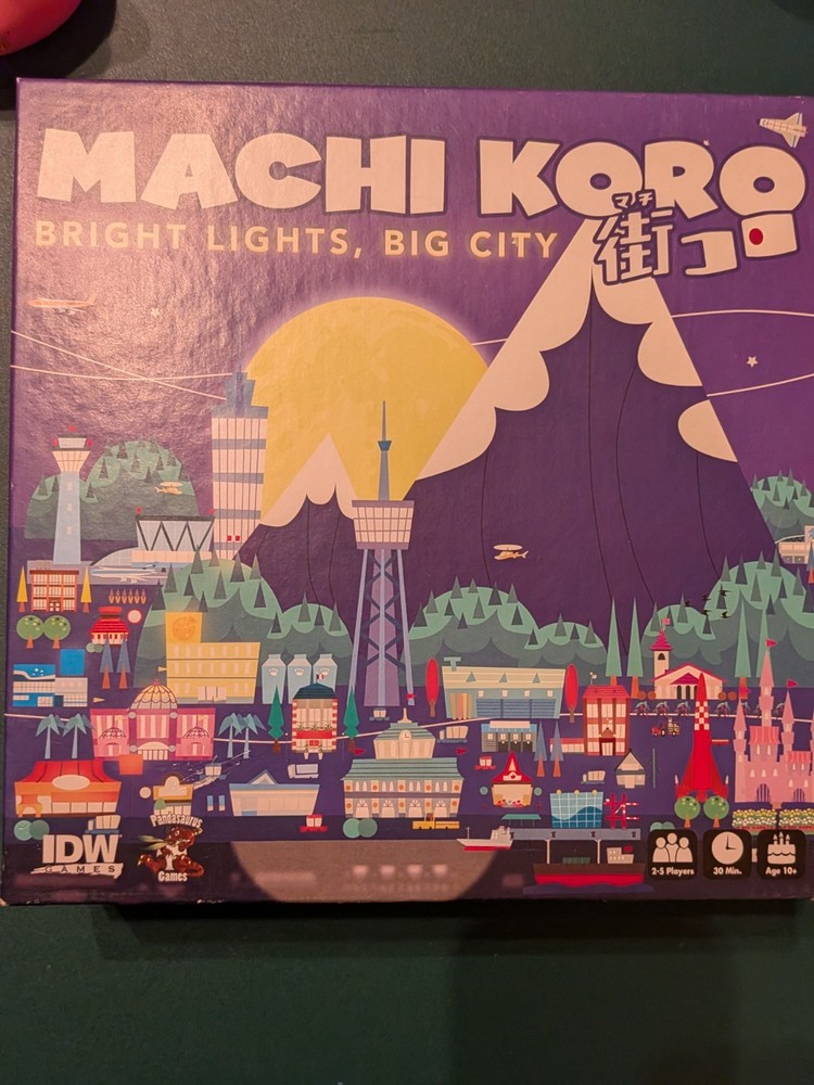New Inside Machi Koro Bright Lights City Building Complete Board Game: Box Wear