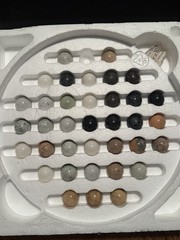 Original Vintage Bombay Wooden Solitaire Marbles Game Complete In Original Box