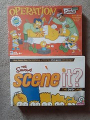 Mattel/Milton Bradley Simpsons Operation & Scene It? games Never Opened