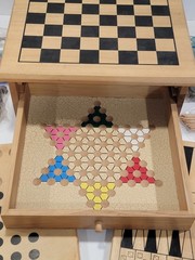 Board Game Set – 10 in 1 Tabletop Wood Game Center With Game Pieces