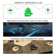 Guytrendz Custom Wood Settler – 2-4 Walnut Settlers Of Catan