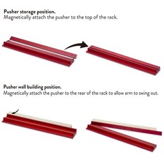 Dark Camphor Wooden Mahjong Game Racks with Pushers, 45cm – Set of 4
