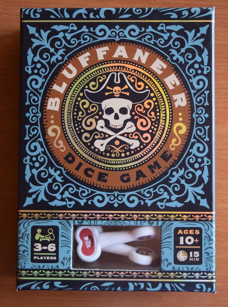 BLUFFANEER DICE GAME, AGES 10 & UP, 3-6 PLAYERS, 2020 PREVIOUSLY ENJOYED