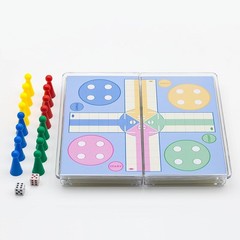 6″ Compact Ludo Game Set – Magnetic Folding Board for Family Travel Enjoyment