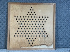 Vintage Whitman #5334 Chinese Checkers Game Board – 1944 – Wood Frame Lithograph