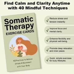 Somatic Therapy Exercise Cards – 40 Mindfulness Cards with Simple Practices, …