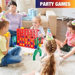1.9 Feet Giant 4-In-A-Row Game Set for Kids & Adults Outdoor Indoor Yard Fami…