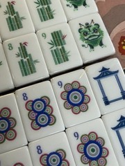 Olive Green 4 Layer Acrylic American Mahjong Tiles set