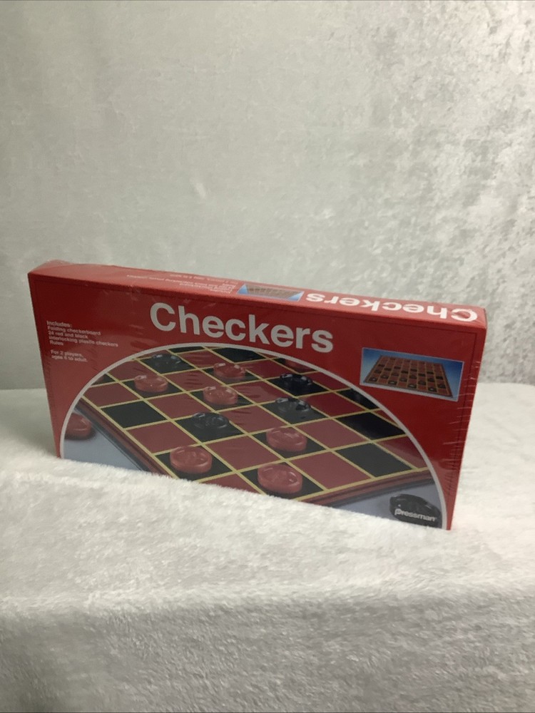 Pressman Checkers — Classic Game With Folding Board and Interlocking