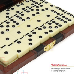 – Premium Double 6 Dominoes Set, Classic Domino Game with Leather Case, Domino S
