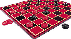 Checkers — Classic Game with Folding Board and Interlocking Checkers, 2 Players