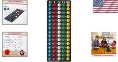 Portable Bingo Master Board & Multi-Color 7/8” Balls – Perfect for Game Nights!