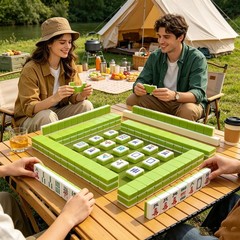 Travel Complete Mahjong Set Traditional Portable Mah Jongg Game
