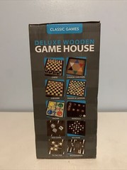 Deluxe Wooden Game House (10 Games) chess checker pachisi dice solitaire & more