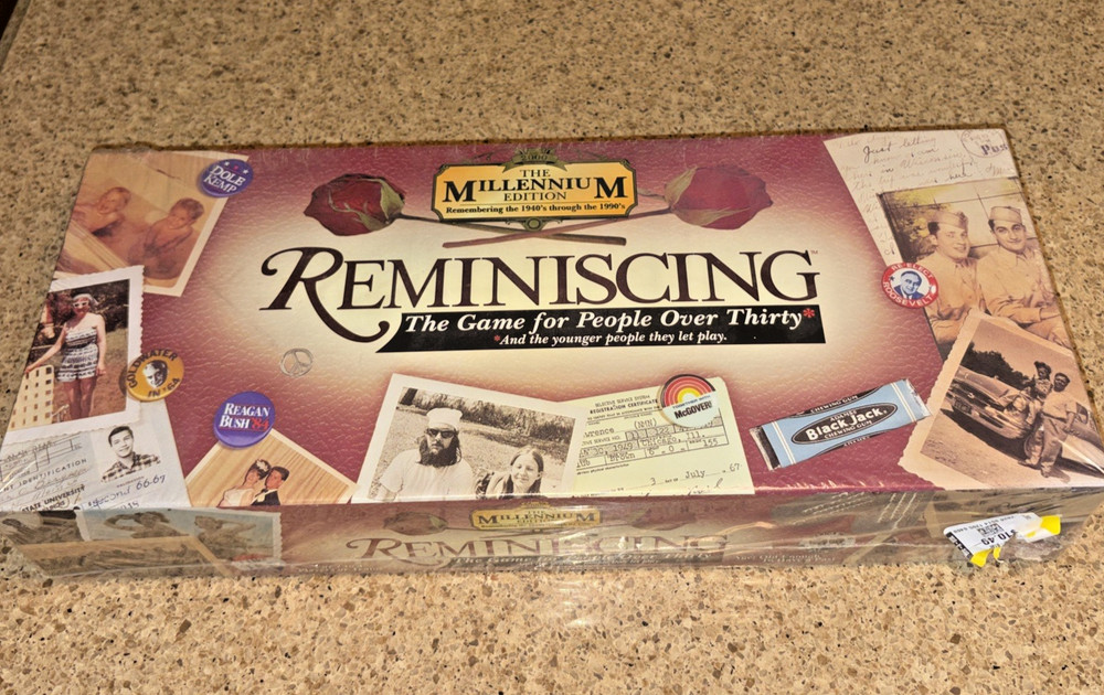 Reminiscing Board Game for People Over Thirty 1940s-1990s Trivia New Old Stock