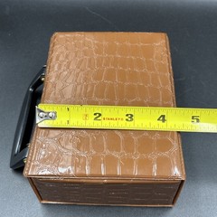 Vtg Hong Kong Travel Mah Jong Domino Set – Ying Fat Cheung – Faux Alligator